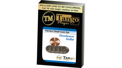 Perfect Shell Coin Set Eisenhower Dollar (Shell and 4 Coins D0202) by Tango Magic - Trick