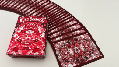 Neko Samurai (Red) Playing Cards